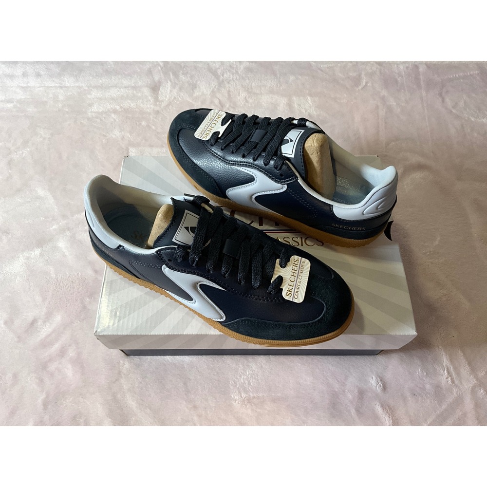 Skechers Hotshot Kickoff Navy Light Blue Gum Sole Sneakers 185232 NVLB Womens 5